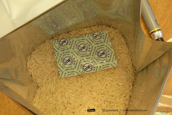 نحوه نگهداری برنج ایرانی - جذب‌کننده‌های اکسیژن 