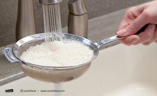 شستن بیش از حد برنج