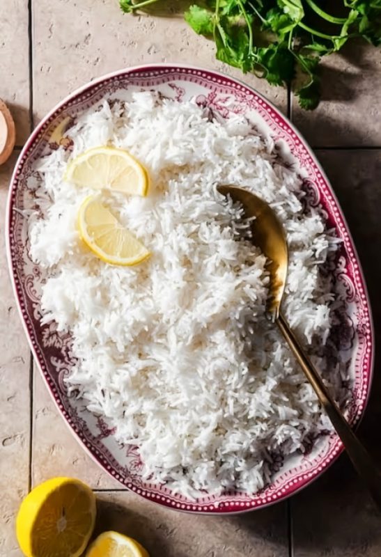 رفع شوری برنج با آبلیمو